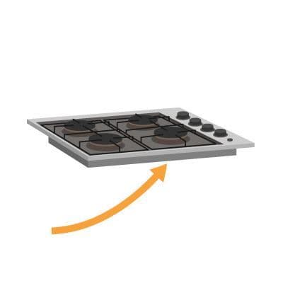 Where to find the model number on a hob